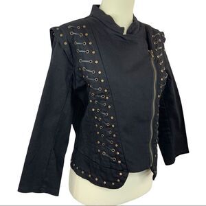 COTTON ON black denim jacket size L